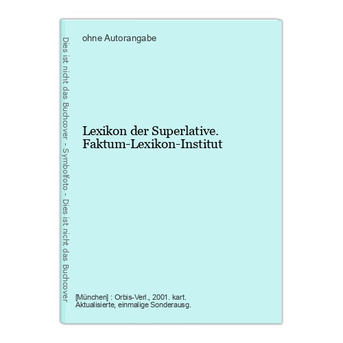 Lexikon der superlative - lexikon,