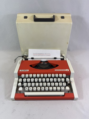 Schreibmaschine olympia rot - schreibmaschine,