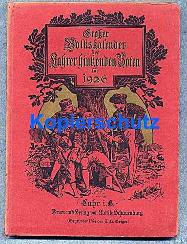 Grosser volkskalender lahrer - volkskalender,