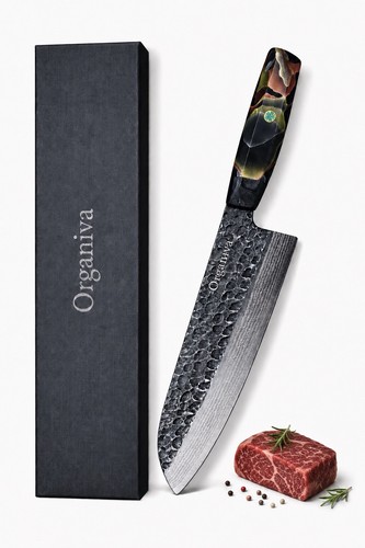 Organiva santoku messer damast - messer,