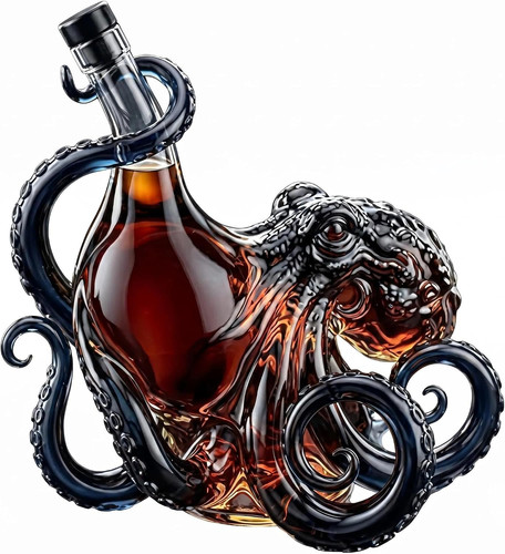 Oktopus glasflasche 350ml - 3d,