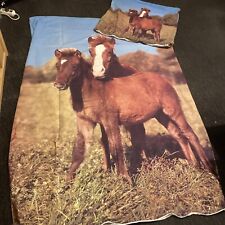 Bettbezug  125 X 190 + 75 X 75  Motiv Pferde Fohlen Pferdemotiv Bettwäsche