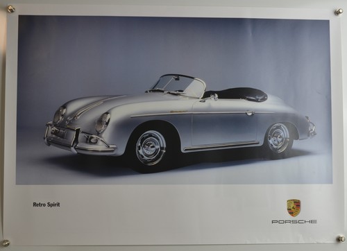 Plakat poster porsche retro - plakat,