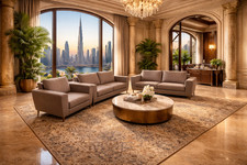 Luxus Designer Leder Garnitur