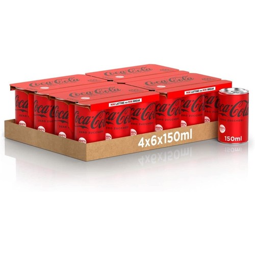 Coca cola zero 24x150ml - cola,