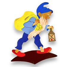 1950er Holz-Wandfigur