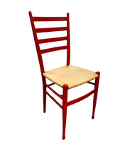 Chiavarine Stuhl rot gebeizte