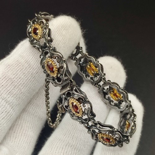 Granat trachtenschmuck armband - granat,