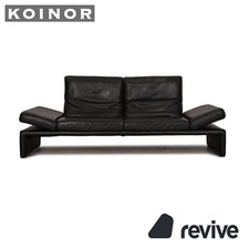 Koinor Raoul Leder Sofa Grau Anthrazit Dreisitzer Funktion Relaxfunktion Couch