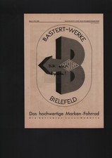 BIELEFELD, Werbung 1934, Bastert-Werke Marken-Fahrrad