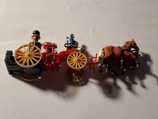 Preiser H0 30428 - Feuerwehrsammlung - Pferdekutsche mit Dampfspritze um 1900