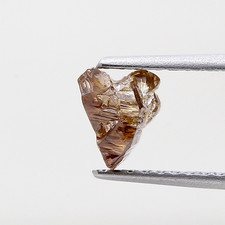 0.67cts Natürlich Orange Brown Mix Farbe Herz Form Grobem Diamant Roh Diamant