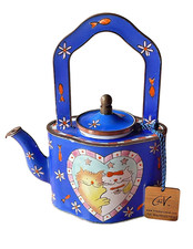 Charlotte Di Vita Porzellan Miniaturteekanne Katzen  12 cm Motiv C. Maddicott