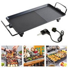 Elektrischer Tischgrill Grillplatte Elektrogrill Teppanyaki Grill Antihaft BBQ