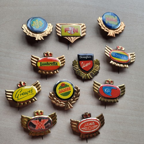 Oldtimer motorrad logo pin - motorrad,