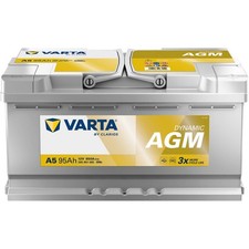 Varta A5 Silver Dynamic AGM 12V 95Ah 850A/EN ersetzt Varta G14 Autobatterie