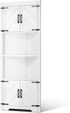 Eck-Küchenschrank 68" hoch, 4 Türen, verstellbare Regale, platzsparend