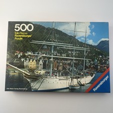 Ravensburger Puzzle 500 Teile "Bergen/Norwegen"  Schiff  von 1976 komplett