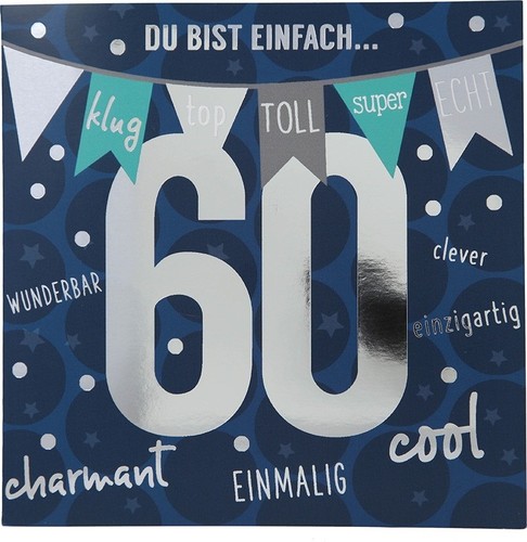 Glückwunschkarte zum - , 60