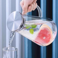 2 Liter Glaskaraffe 70 Unzen Glas Karaffe Krug Getränkekaraffe Saft Wasserkrug