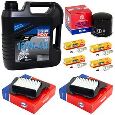 Öl 4L für Suzuki VLR 1800 R CT 2008-13 Wartung Set Luftfilter Ölfilter Zündkerze