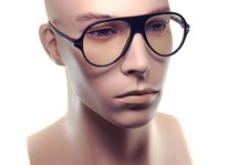 Tom Ford Blau Block Brille FT5012 001 Herren Große XL Pilot Rahmen Schwarz Gold