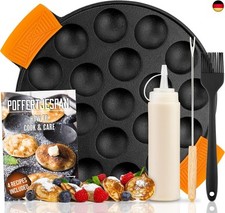 IRONO Poffertjes Pfanne - Poffertjes Maker - 19 Mini Pfannkuchen - Pancake