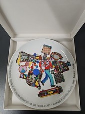 ROSENTHAL KÜNSTLERTELLER EDUARDO PAOLOZZI 1984 HOMMAGE À GEORGE ORWELL Widmung 