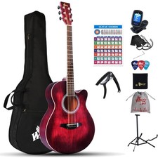 Akustikgitarre Rot 40 Zoll