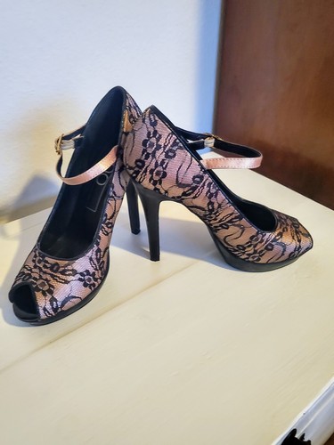 High heel lack - lack/, spitze/