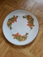 Platte Kuchenteller Goldrand Porzellan Marke PGH