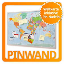 XXL Pinnwand Weltkarte - Cork Memotafel Memobard Korktafel Notizboard 90x60cm