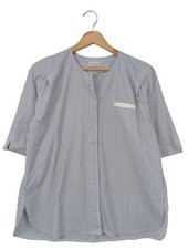 B.M.-COMPANY Kurzarmhemd Damen Hemd Gr. DE 40 blau-weiß Casual-Look