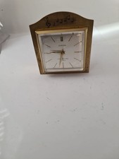 Alter Musik Reisewecker Europa Music-Alarm Spieluhr Messing Reiseuhr Tischuhr