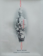 Bild  Max Eugon Fürst zu Fürstenberg in der Uniform des Garde du Corps um 1890