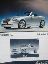 Lorinser Mercedes Benz SLK R170+Pricelist 1997 broschüre