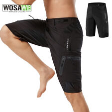 WOSAWE Herren Radfahren Baggy Radhose gepolstert MTB Rennrad Sport kurze Hose