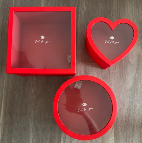 Geschenkbox 3er set herz - geschenkbox,