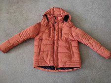 Winterjacke Steppjacke Herren Gr. M orange dick gefüttert gebr.