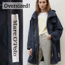 NP~320€ Marc O'Polo lange leichte Jacke, Oversized, Baumwolle, Mantel, Windjacke