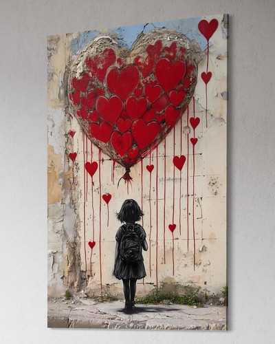 Leinwand bild balloon girl - leinwand,