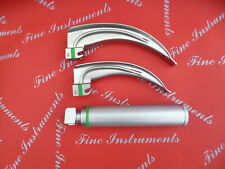 Laryngoskop Set  Macintosh Kaltlicht(Fiber Optik) mit 2 spatel Nr 1/2/3 oder 4.
