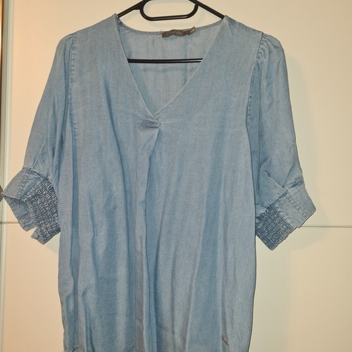 Geisha denim jeansbluse tunika - jeansbluse,