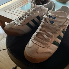 Adidas Herren ROM Grün Weiß Turnschuhe Leder Größe 11 UK 2019 Ausgezeichnet
