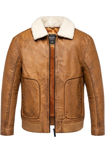Herren aviator lederjacke - herren,