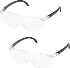 2 Stück Lesebrille Lupenbrille 300% Vergrößerung Anti Blaulicht Handsfree