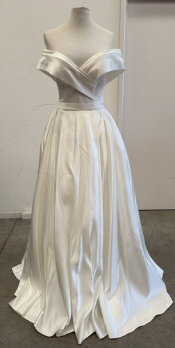 Brautkleid schulterfrei satin - schulterfrei,