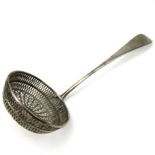 Antiker Sieblöffel aus Silber Hamburg 19. Jahrhundert Meistermarke AN Filigran