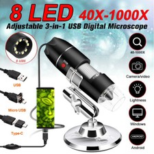 Mini Digital Mikroskop Kamera 8 LEDs Mikroskop Lupe 1000X Microscope Videokamera