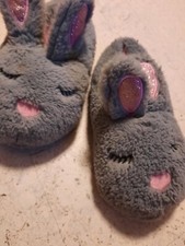 Kinder Hausschuhe Plüschfell, gemütlich mit Hasenohren Gr.31/32